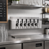 Thumbnail image #2 for Krowne Wall Mount 6-Faucet Glycol-Cooled Beer Tower, 24 Inch OA Length, Brushed Stainless Steel