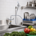 Thumbnail image #2 for Vulcan Double Pantry Deck-Mount Faucet with Washdown Hose, Backflow Preventer and Wall Hook