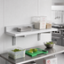 Thumbnail image #3 for Cambro Camshelving 36-Inch Wall-Mounted Solid Polypropylene Shelf with 2-Inch Backsplash, Speckled Gray