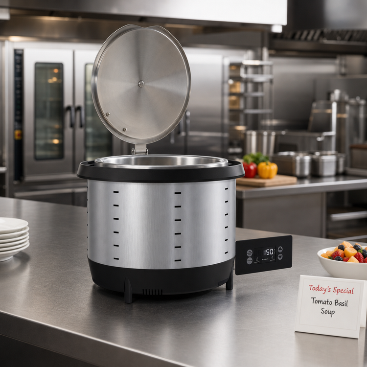Product image #3 for Vollrath Mirage 11 Quart Drop-In Dry Operation Induction Buffet Warmer with Hinged Cover
