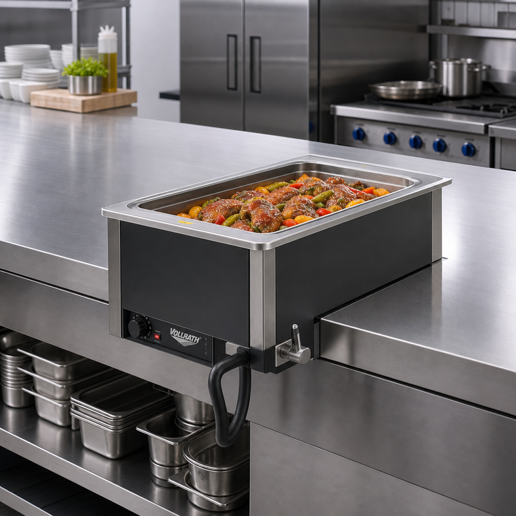 Product image #2 for Vollrath Single-Well Drop-In Electric Auto-Fill Wet Hot Food Well for 1 Full-Size Pan, 240V