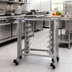 Thumbnail image #2 for Moffat Stainless Steel Open Base Equipment Stand with Pan Slides for 6 Full-Size Sheet Pans
