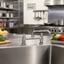 Thumbnail image #2 for equip 8-Inch Centers Deck-Mount Pedestal Manual Faucet with 10-Inch Swing Nozzle and 4-Inch Wrist Handles