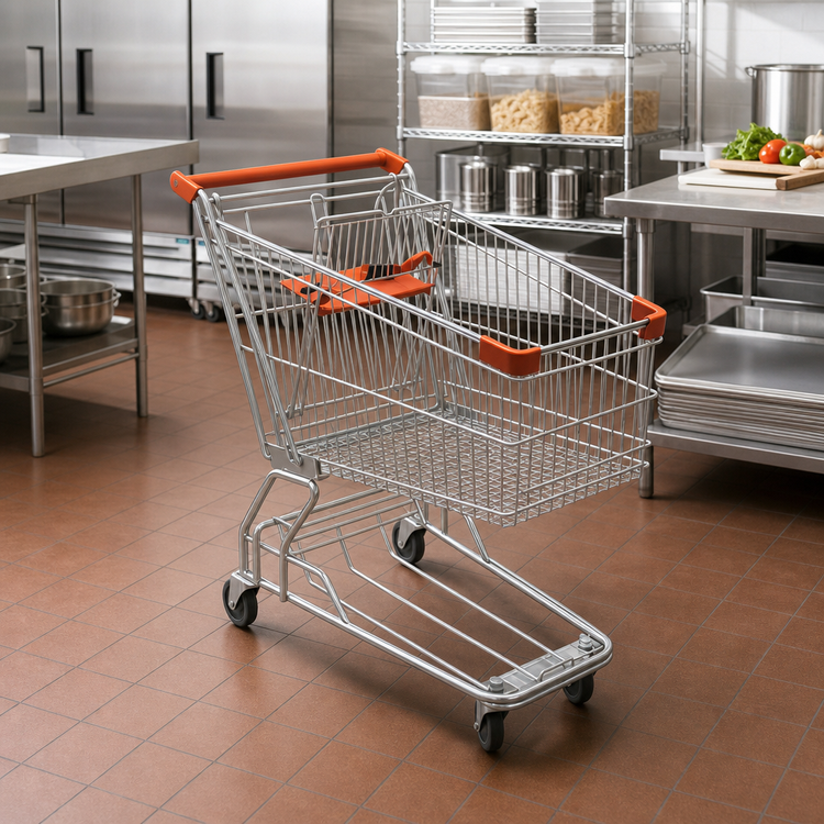 Product image #2 for Commercial Shopping Cart with Child Seat and 110 lb. Capacity