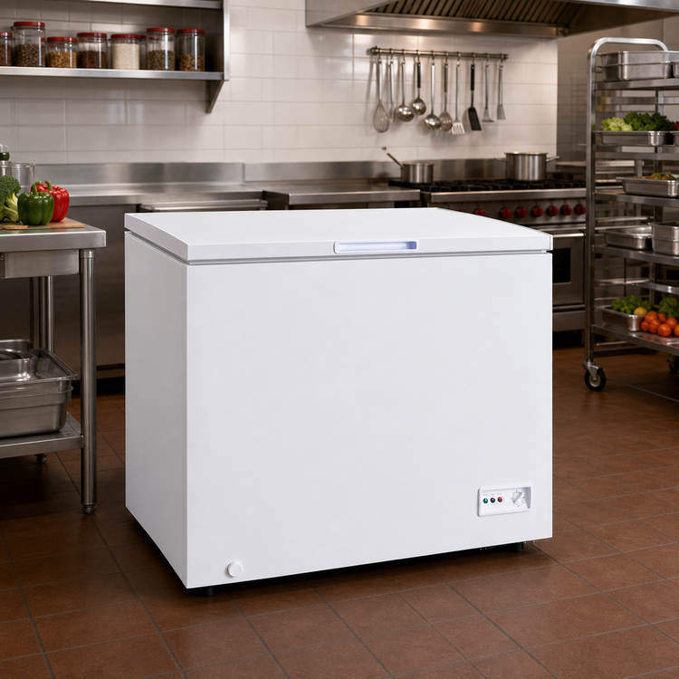 Product image #2 for Omcan USA 44-Inch 10 Cu. Ft. Commercial Chest Freezer with Solid Flat Top Lid