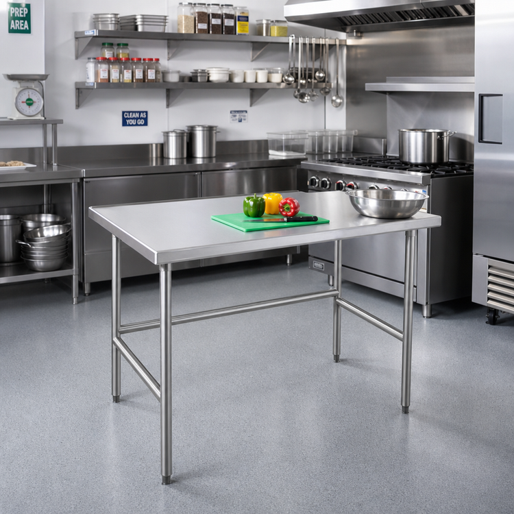 Product image #2 for Advance Tabco 30" W x 24" D 14 Gauge 304 Stainless Steel Work Table