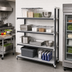 Thumbnail image #2 for Cambro Camshelving Elements XTRA Stationary 4-Tier Solid Add-On Shelving Unit, 21 x 60 x 64 Inches, Speckled Gray