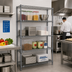 Thumbnail image #2 for Quantum 36 in. W x 14 in. D x 86 in. H Stationary Wire Shelving Starter Unit, 600-800 lb. Capacity, Gray Epoxy Antimicrobial Finish