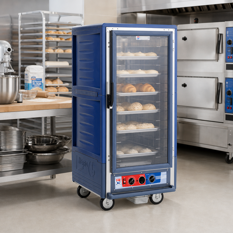 Product image #2 for Metro C5 3 Series Moisture Heated Holding and Proofing Cabinet, 3/4 Height, Blue, Clear Polycarbonate Door