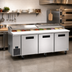 Thumbnail image #2 for Hoshizaki Steelheart PR93B 93-Inch Three-Section Reach-In Pizza Prep Table