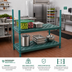 Thumbnail image #2 for Eagle QuadPLUS Louvered Polymer Shelf Mat with Quad-Adjust Wire Frame — 54 in. x 21 in., Green, MICROGARD Antimicrobial