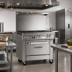 Thumbnail image #2 for Southbend (Middleby) Ultimate 436C-3G 36-Inch Gas Restaurant Range with Griddle Top, Cabinet Base and Rear Shelf