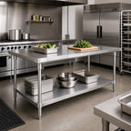 Thumbnail image #2 for Advance Tabco US-24-84 Stainless Steel Undershelf for 84"W x 24"D Work Tables, 18 Gauge, 78"W x 18"D, 300 lb Capacity