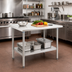 Thumbnail image #2 for Deluxe Series Stainless Steel Work Table with Adjustable Undershelf, 48 x 24 Inches