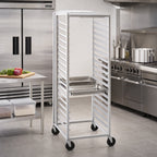 Thumbnail image #2 for Channel Manufacturing SSPR-5S6 Stainless Steel Side-Load Mobile Steam Table Pan Rack, 22-Pan Capacity, 5-Inch Spacing