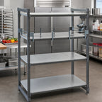 Thumbnail image #3 for Cambro Camshelving® Elements ESR1872151 Full Shelf Rail Kit, 18 x 72 Inch, Double-Level, Soft Gray Polypropylene