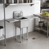 Thumbnail image #2 for MixRite Free-Standing Single-Compartment Stainless Steel Mop Sink with Drain Boards