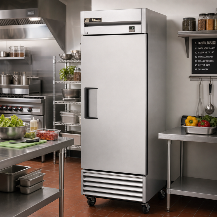 Product image #2 for True TS-23F-HC One-Section Stainless Steel Solid Door Reach-In Freezer