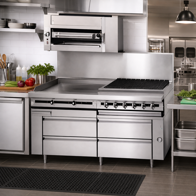 Product image #2 for Titan JRLH-04R-T-54 54-Inch Refrigerated Chef Base with 4 Drawers, Remote Ready