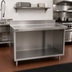Thumbnail image #2 for Eagle Spec-Master Marine Series Stainless Steel Work Table with Open Front Cabinet Base, 72 x 30 Inches, 4-1/2 Inch Backsplash