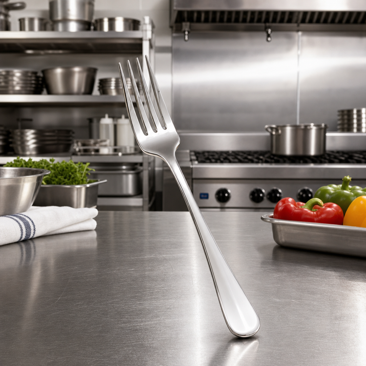 Product image #3 for Winco Stanford 7-1/8 Inch Extra Heavy Weight Dinner Fork, 18/8 Stainless Steel, Mirror Finish