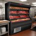 Thumbnail image #2 for Howard-McCray 32E Series 74-Inch Meat Open Merchandiser, Self-Contained, Open Front, Black, LED