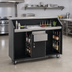Thumbnail image #2 for Eagle Deluxe 63-Inch Indoor Portable Bar with Stainless Steel Work Surface, Ice Bin, Speed Rails, and Locking Cabinets