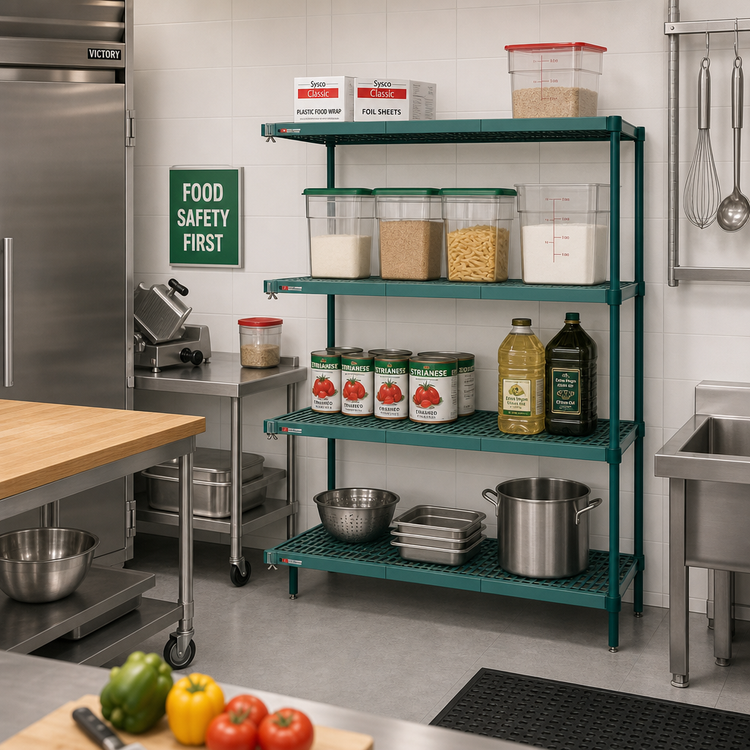 Product image #2 for Metro Super Erecta Pro 18"W x 24"D x 63"H Green 4-Shelf Polymer Shelving Add-On Unit
