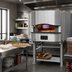 Thumbnail image #2 for Morello Forni PG150 Gas-Fired Round Stone Hearth Pizza Oven with Stand, 59-Inch Cooking Diameter