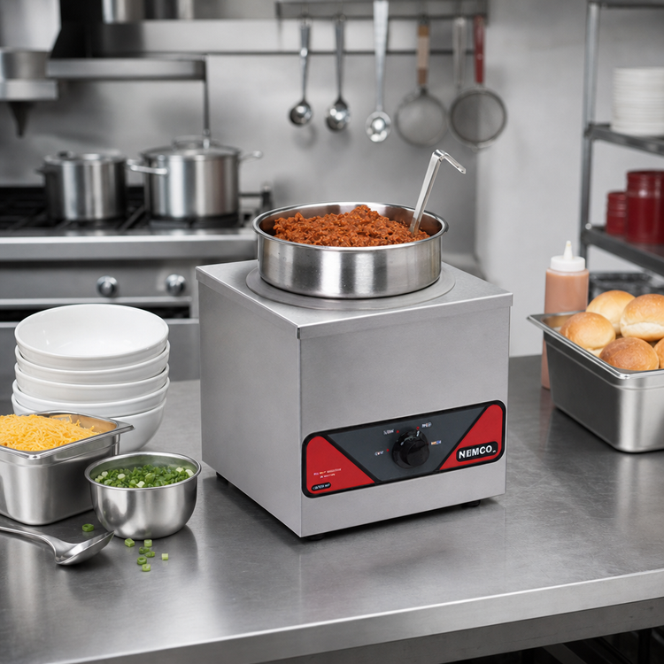Product image #2 for Nemco 4 Quart Single-Well Countertop Food Warmer, 230V
