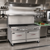Thumbnail image #2 for 60-Inch Commercial Gas Restaurant Range with 5 Open Burners, 24-Inch Griddle, Standard Oven, and Convection Oven