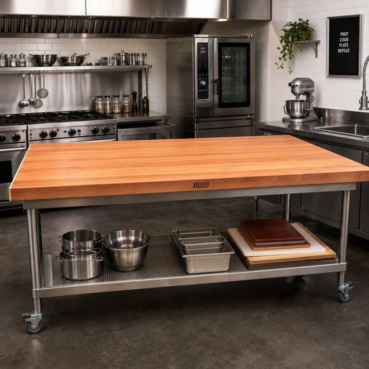Product image #2 for Boos Block American Cherry Edge Grain Kitchen Countertop, 108 x 42 x 2-1/4 Inch, Varnique Finish