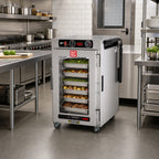 Thumbnail image #3 for Metro HotBlox™ HBCN8-ACPC-UC 8-Pan Pass-Thru Undercounter Insulated Holding Cabinet, Analog, Clear Front & Rear Doors, 120V, 875W