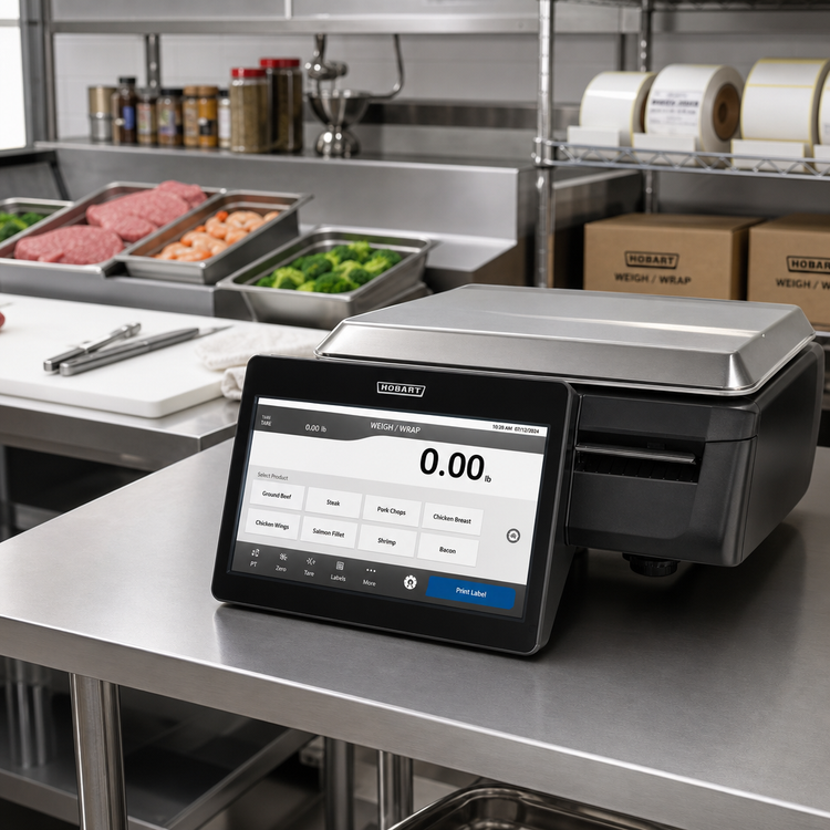 Product image #2 for Hobart Weigh/Wrap GTIP-DC Printer-Only Portion Control Food Scale with 13.3-Inch Operator Display