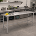 Thumbnail image #2 for Advance Tabco 108-Inch Wide x 30-Inch Deep Underbar Work Table with 16-Gauge 304 Stainless Steel Top and Open Base