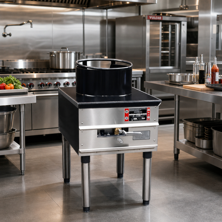 Product image #2 for Mandarin 18-Inch Natural Gas Single-Burner Wok Range, 90,000 BTU, Stainless Steel