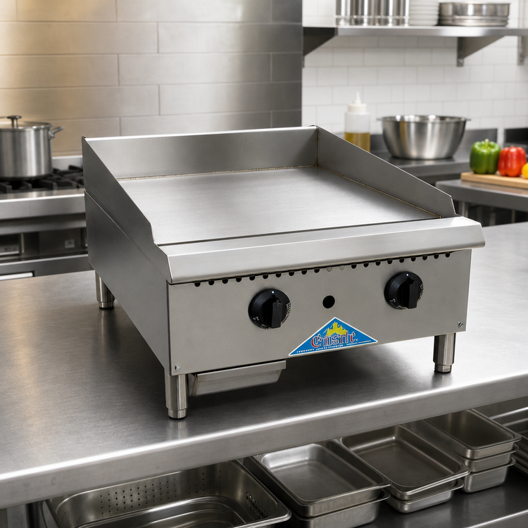 Product image #2 for Comstock-Castle CCHG-24T-1 24-Inch Countertop Gas Griddle with Thermostat Controls