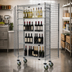 Thumbnail image #2 for Quantum Mobile Mixed Wine Storage Security Unit, 36W x 69H, Chrome Plated