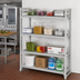 Thumbnail image #3 for Cambro Camshelving Premium 21 x 72 x 72-Inch 4-Tier Add-On Polymer Shelving Unit with Vented and Solid Shelves