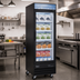 Thumbnail image #2 for Omcan USA 31-Inch One-Section Black Glass Door Reach-In Display Freezer, 23 Cu. Ft.