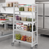 Thumbnail image #3 for Cambro Camshelving Premium High-Density Mobile Starter Unit, Solid, 4-Shelf, 24 x 60 x 75-1/4 Inches, Speckled Gray