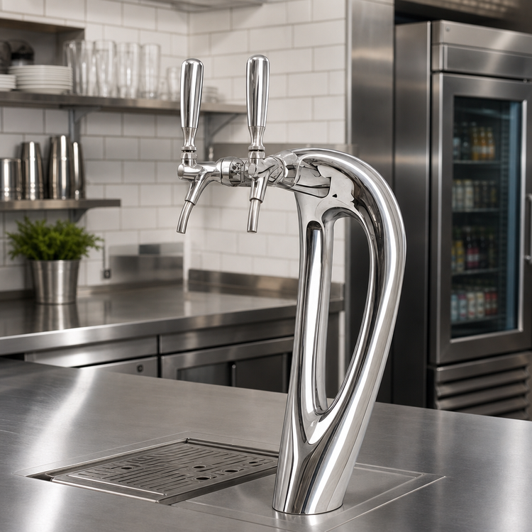 Product image #2 for Micro Matic Mystique Countertop Glycol-Cooled 2-Faucet Draft Beer Tower