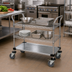 Thumbnail image #2 for Quantum 3-Shelf Chrome-Plated Utility Bus Cart, 48 x 21 Inches