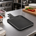 Thumbnail image #2 for American Metalcraft Rectangular Black Melamine Serving Peel with Handle, 9-1/8 x 7-3/8 Inch