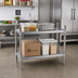 Thumbnail image #2 for BK Resources Stainless Steel Dry Storage Shelving Unit, 67-Inch W x 24-Inch D x 38-Inch H, 2 Adjustable Shelves