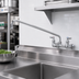 Thumbnail image #2 for T&S Brass 8-Inch Wall Mount Double Pantry Faucet with 18-Inch Swing Nozzle