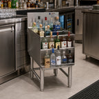 Thumbnail image #2 for Eagle Group Spec-Bar LD12-24 12-Inch Wide x 24-Inch Deep Freestanding 4-Step Stainless Steel Liquor Bottle Display, No Speed Rail