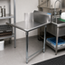 Thumbnail image #2 for BK Resources Heavy Duty Straight Clean Dishtable, Left-to-Right, 26 x 30-7/8 x 46-1/4 Inches, 10-Inch Backsplash
