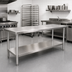 Thumbnail image #2 for Eagle Group Spec-Master Marine Series Stainless Steel Work Table with Adjustable Undershelf, 72 x 24 Inches