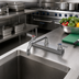 Thumbnail image #2 for Advance Tabco Heavy-Duty Lead-Free Deck-Mounted Manual Faucet with 8-Inch Swing Spout, 8-Inch Centers